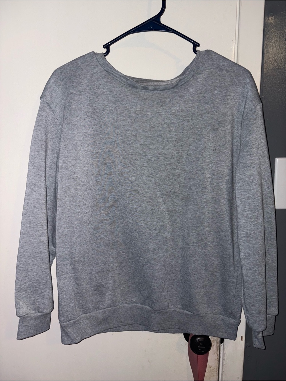 SHEIN Heather Gray Crewneck Pullover Sweater